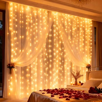 Гірлянда штора на 300LED світлодіодів 3м*3м теплий колір 605900177804221 фото